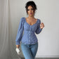 Style Striped Long-sleeved T-shirt Blouse Women