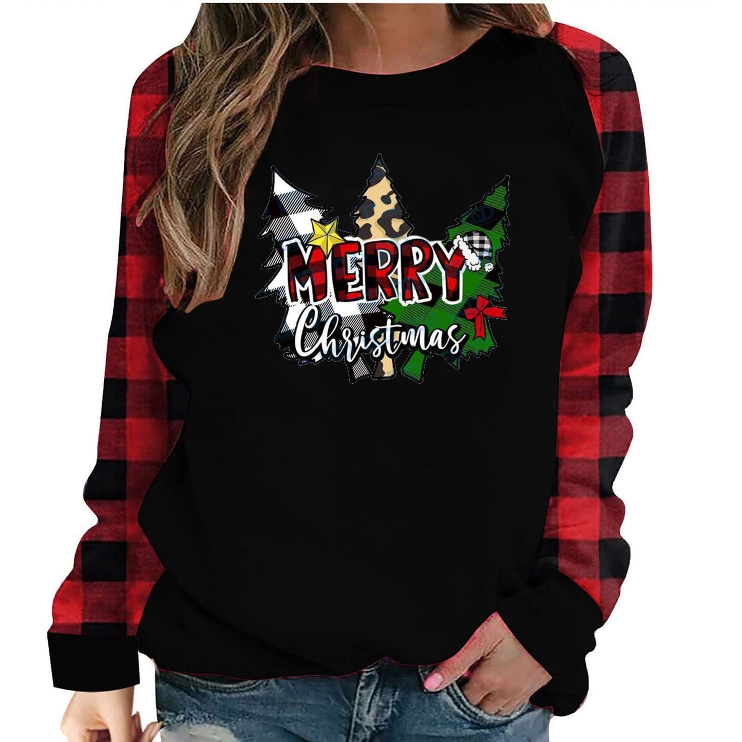 Pull ample imprimé 3D de Noël