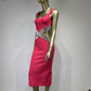 Robe une pièce bandage à col carré tendance