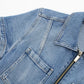 Fall 2023 European And American Style Long Denim Jumpsuit