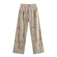 European And American V-neck Buttons Decorative Lace-up Sleeveless Waistcoat Vest Wide-leg Casual Pants Suit