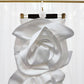 Robe tube à lacets à grandes fleurs en trois dimensions chic