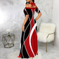 Digital Printing Off-the-shoulder Strap Tube Top Dress