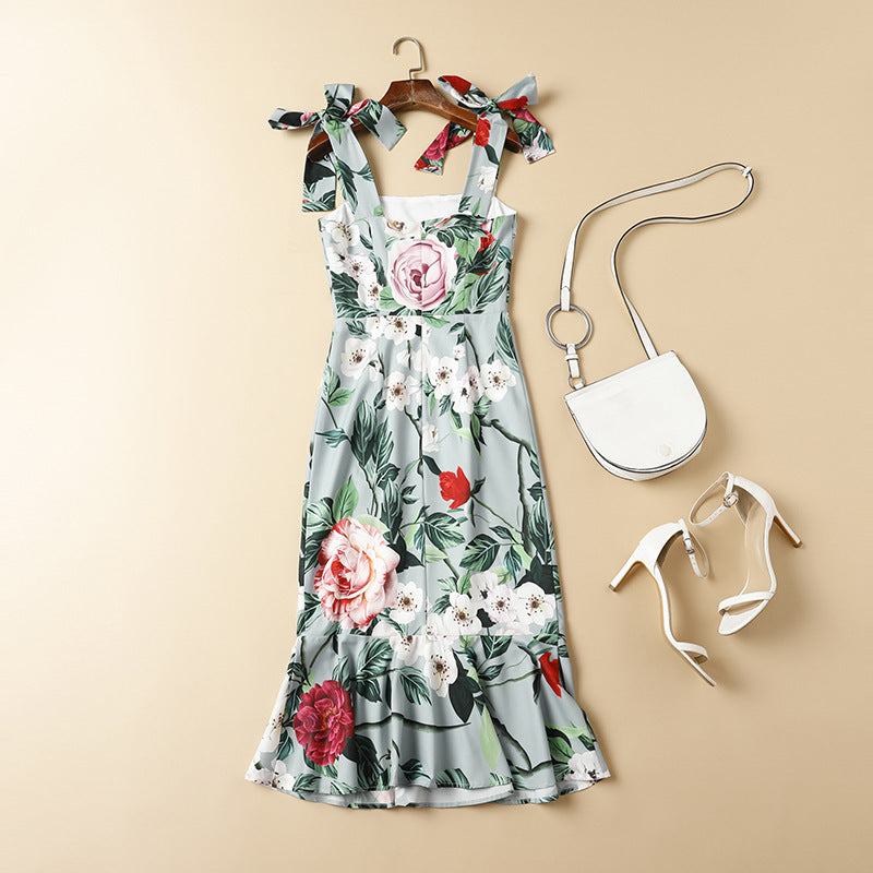 Temperament Was Thin Package Hip Fishtail Skirt Holiday Dress