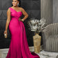 Tight Socialite Women's Clothes Crossbody Fishtail Evening Dress