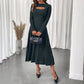 Elegant Commute Style Cutout Round Neck Slim Fit Dress