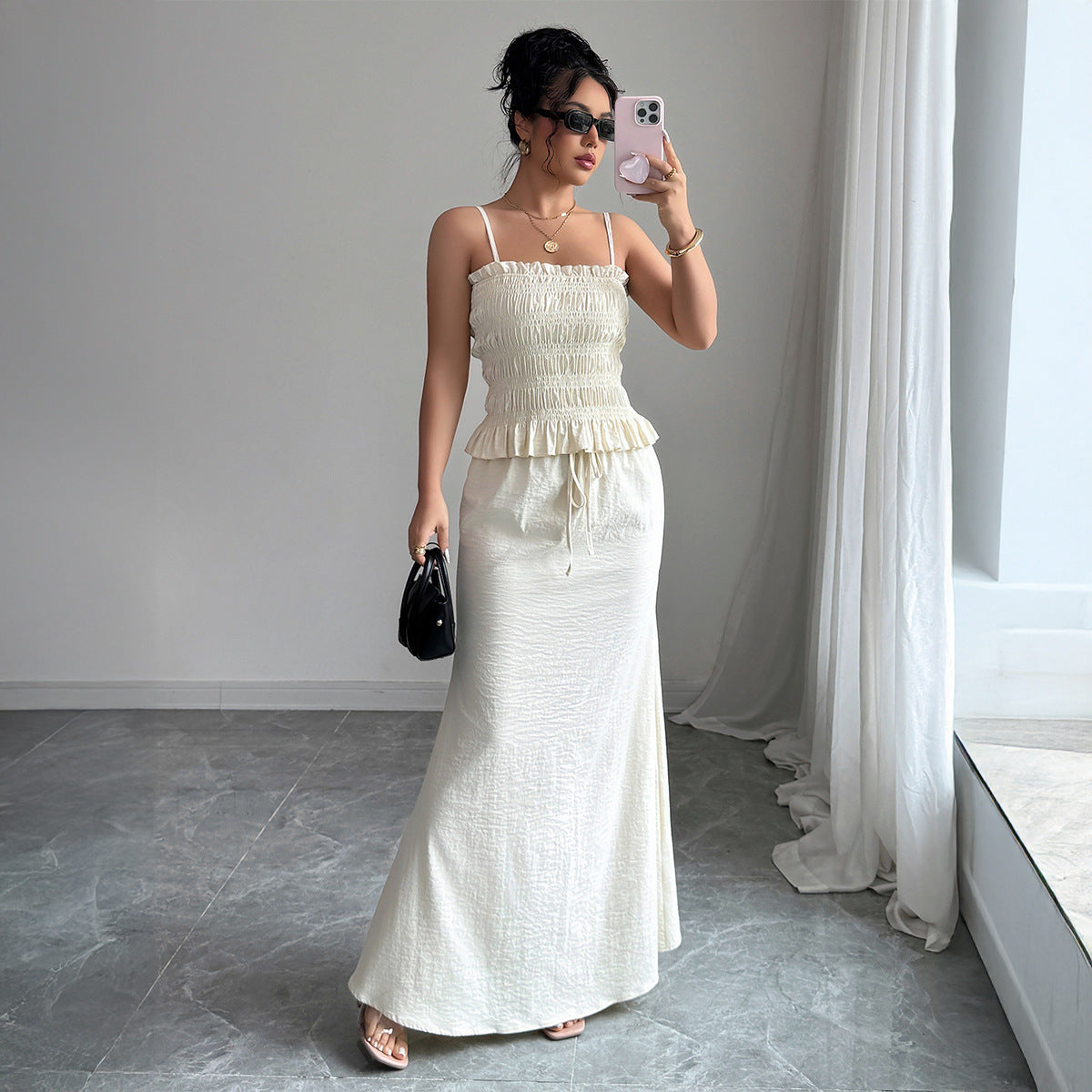 Elegant Style Camisole And Bodycon Skirt Women's Suit