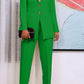Solid Color Suit Collar Button Two-piece Set Suit