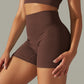 Pantalon de yoga tricoté sans coutures, taille haute, rehaussant les hanches