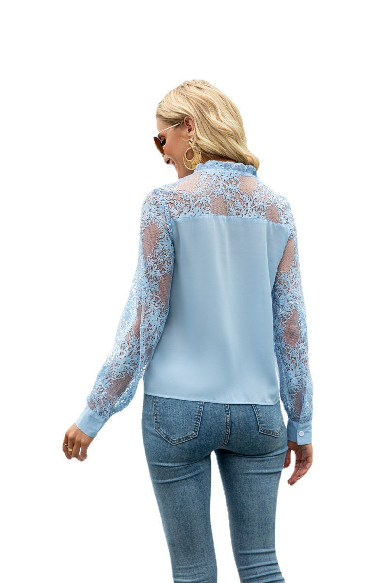 New Top V-neck Women's Lace