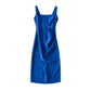 U-neck Stretchy Figure-flattering Slip Dress
