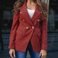 Women's Houndstooth Blazer Pocket Coat