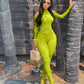 Women's Long Zipper Pleated Jumpsuit