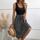 Elegant Contrast Color Sleeveless Dress