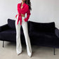 Long Sleeve Midriff-baring Shirt Women's Cropped Top