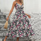 Robe nuisette imprimée dos nu pour femme