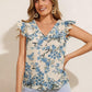 Summer New Sleeveless Leopard Print Ruffled Top