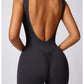 Peach Hip Lifting Sport Yoga Bodysuit Women's Casual