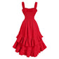 Slim Fit All-matching Suspenders Dress Women