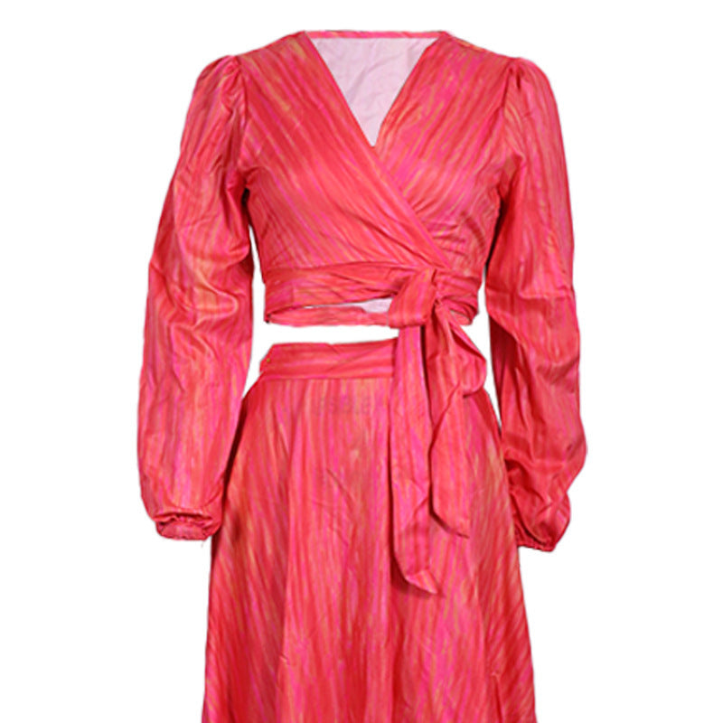 Ensemble haut à manches longues imprimé mode femme
