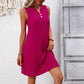 Women's Clothing V-neck Sleeveless Vest Dress A- Line Skirt