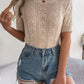 Women's Hollow-out Short-sleeved Knitwear Holiday Top