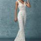 Embroidery Lace Pantsuit One-piece Personality Niche Wedding Dress Two-piece Suit By Silk