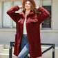 Women's Plush Loose Single-breasted Diamond Coat Overcoat