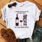 T-shirt Kawaii Verre à Vin Rose Gold