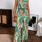 Women's Printed Jumpsuit Sleeveless Straight