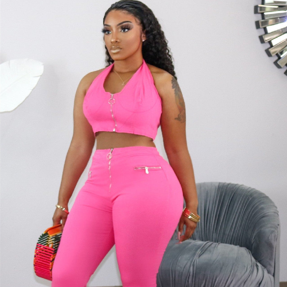 Women's Fashion Individual Casual Two-piece Set