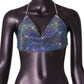 Women's Fashion Metal Super Flash Rhinestone Chain Halter Tube Top Sling