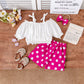 Bow Top Polka Dot Rose Red Shorts