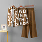 Elegant Knitting Suit Letter Shawl Woolen Round Neck Casual Wide Leg Pants