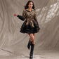 Elegant And Stylish Leopard-print Gradient Dress