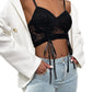Black Lace Sling Hollow Perspective Slim Fit