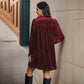 Valentine's Day Slimming Velvet Women's Dress