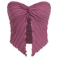 European And American Fashion Pleated Twist Tube Top Backless Top