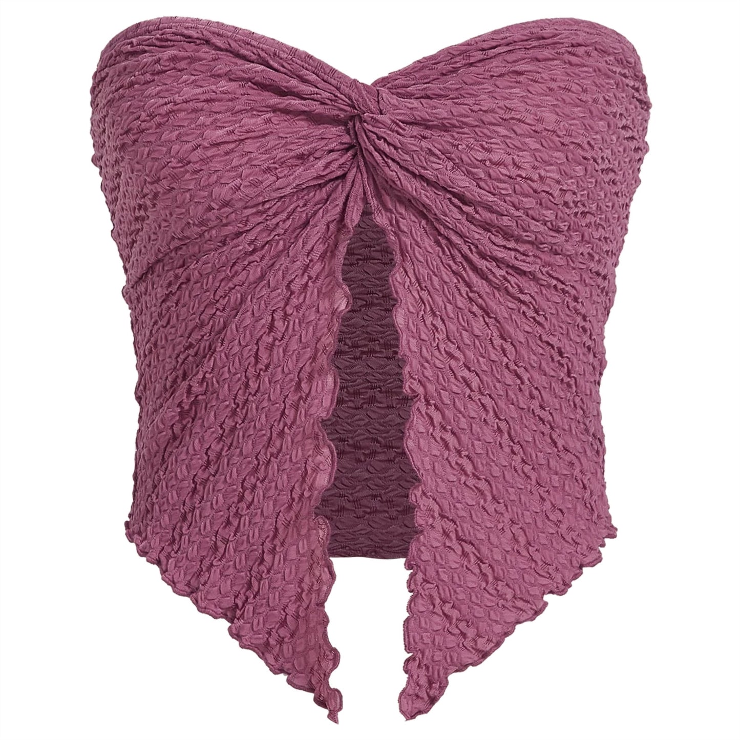 European And American Fashion Pleated Twist Tube Top Backless Top