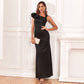 Women's Fashionable Sleeveless Round Neck Party Evening Dress