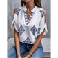 Women's Casual Geometric Printed Short-sleeved Top