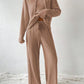 Loose Long Sleeve Trousers Suit