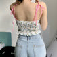Small Floral Lace Stitching Lace Vest
