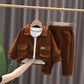 New Boys' Autumn Three-piece Corduroy Suit