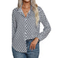 Fashion Geometry Pattern Printed Shirt Women's Long Sleeve