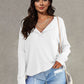 Women's Fashionable Casual All-match V-neck Long-sleeved Top
