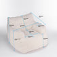 Soft Teddy Tufted Foam Bean Bag Chair
