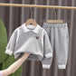 Children's Lapel Sweatshirt Sports Two-Piece Set