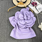 Pure Desire Three-dimensional Large Flower Diagonal Collar One-shoulder Top