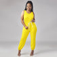 European And American Waist Drawstring Jumpsuit Trousers Fashion Casual Exercise